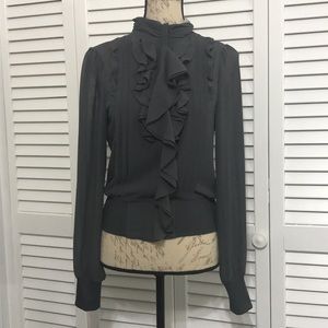 Express Sheer Ruffle Jacket